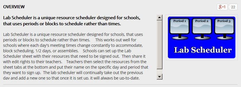 chrome lab scheduler add on