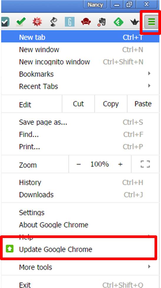 how to update google chrome browser manually